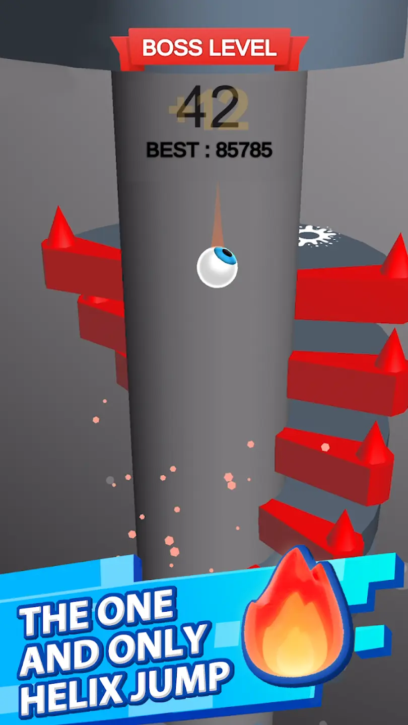Helix Jump colourful tower screenshot